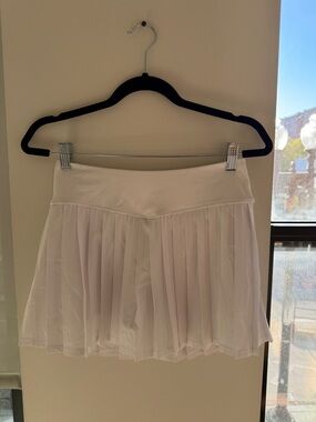 Pleated White Women’s Skirt